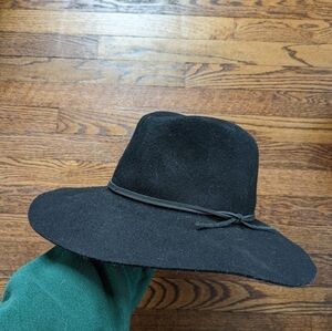 Phenix black wool wide brim hat